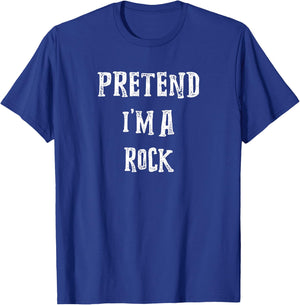 Pretend I'm A Rock Halloween Costume Couples Matching T-Shirt - T-Shirt | Royal