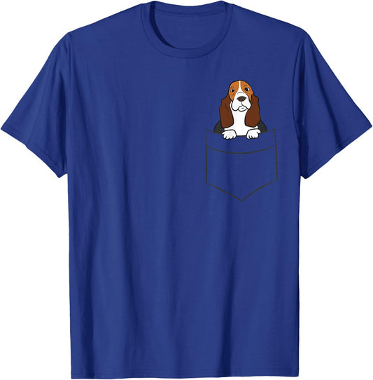 Basset Hound Puppy Basset Hound In a Pocket T-Shirt - T-Shirt | Royal