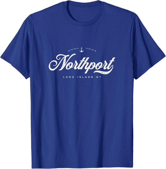 Northport Long Island NY Vintage Retro T-Shirt - T-Shirt | Royal