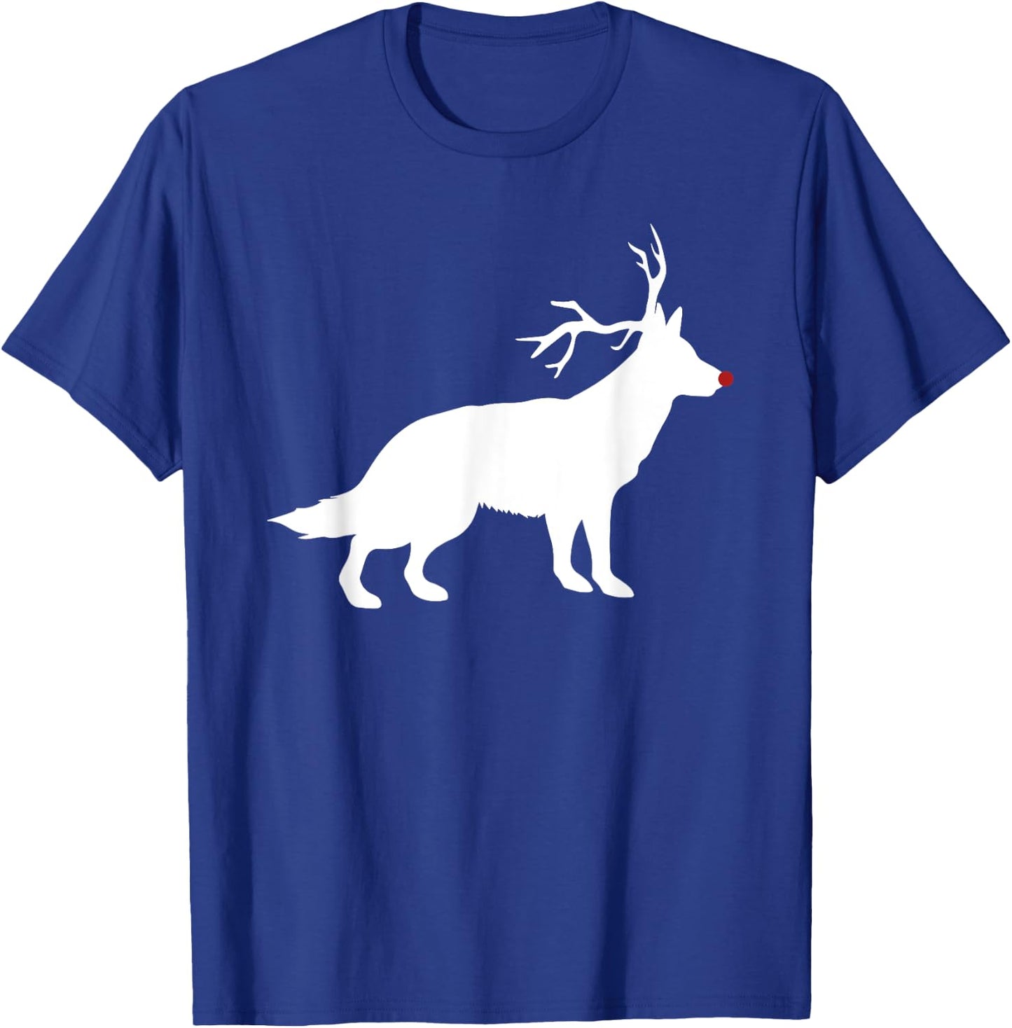 Funny German Shepherd Dog Christmas Reindeer Antlers Xmas T-Shirt - T-Shirt | Royal