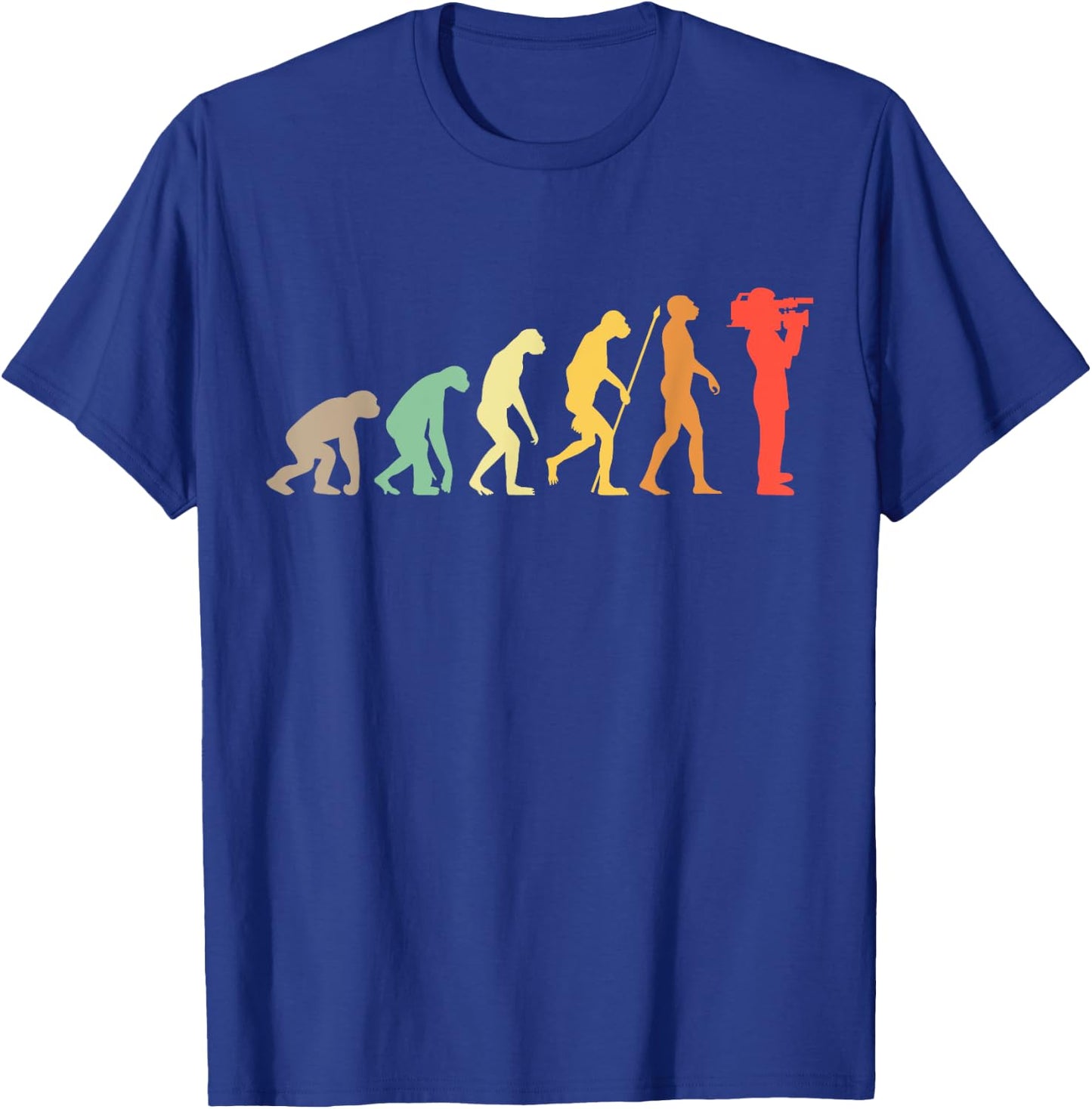 Kameramann Evolution Vintage Camera Filmmaker Gift T-Shirt - T-Shirt | Royal