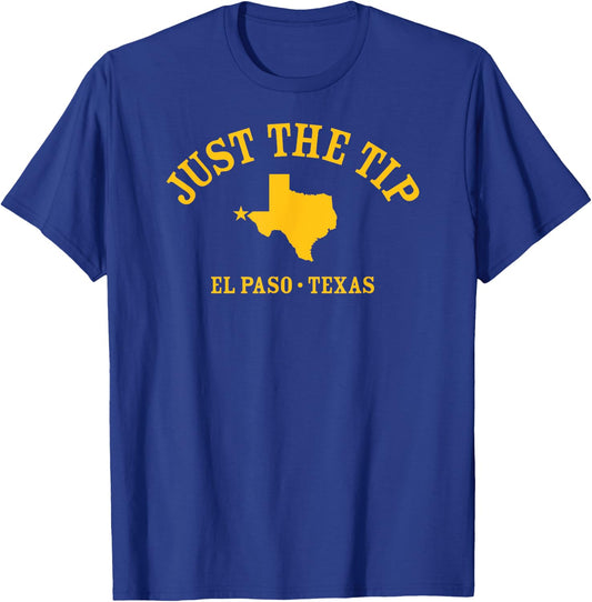 JUST The TIP/El Paso TX Athletic Design with State T-Shirt - T-Shirt | Royal