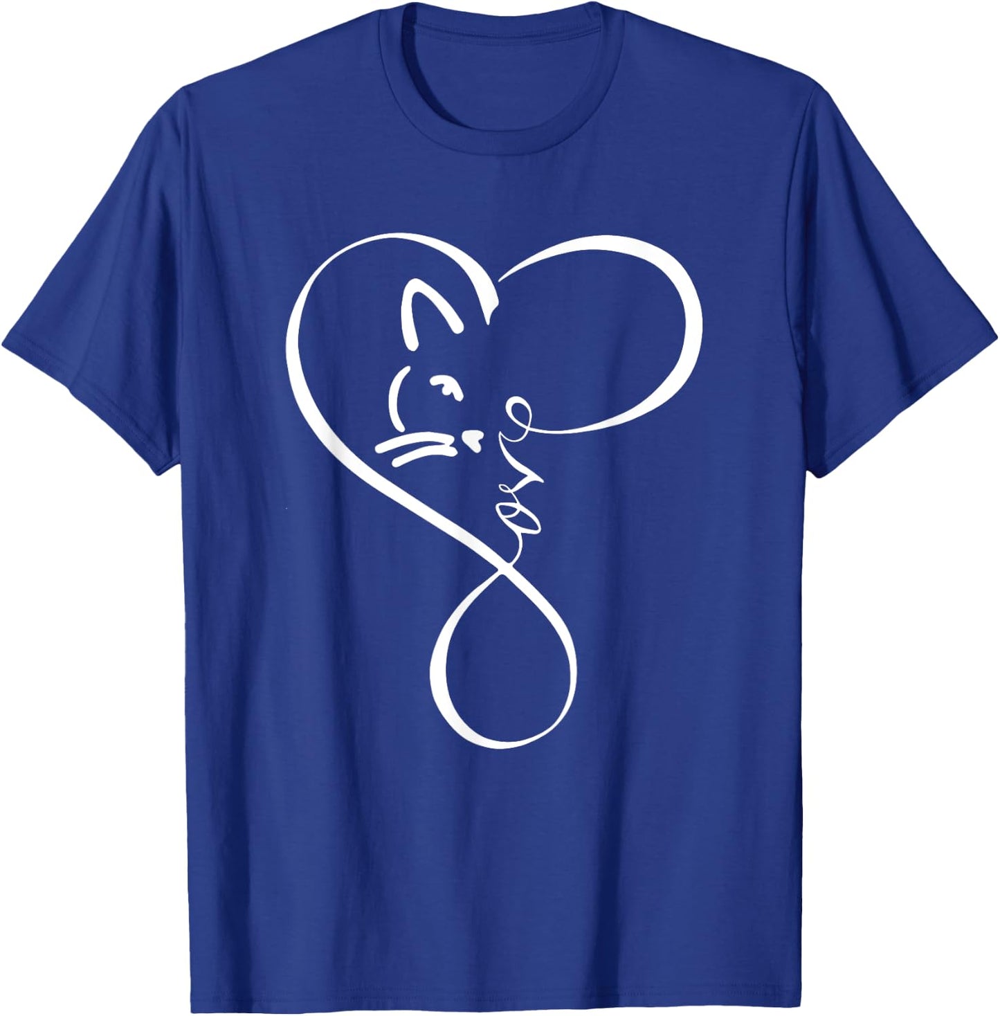 Cat Funny Cat For Kids Cute Heartbeat Cat Lover For Girls T-Shirt - T-Shirt | Royal