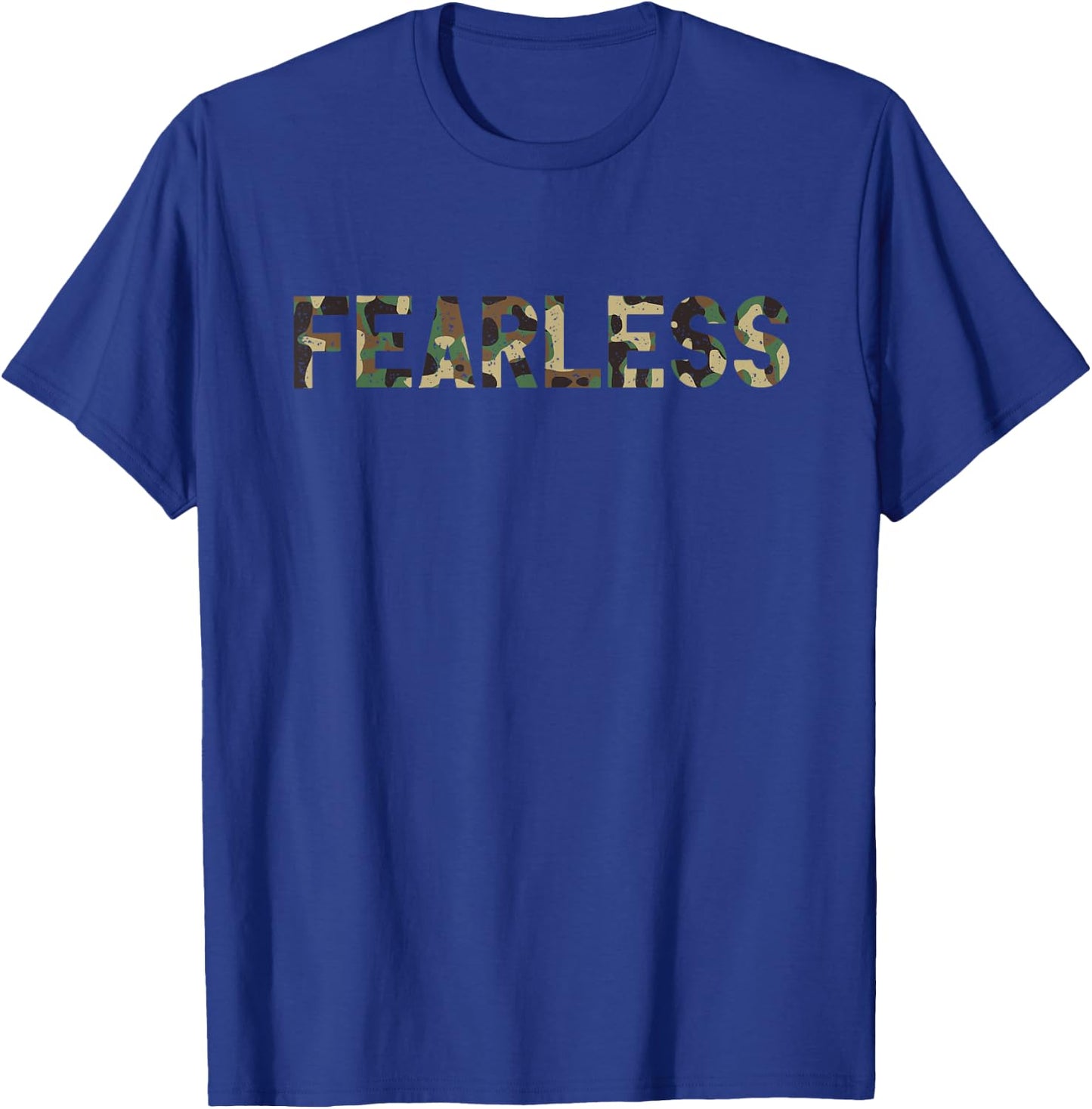 Fearless Camo I Motivation Gym Camo Lover T-Shirt - T-Shirt | Royal