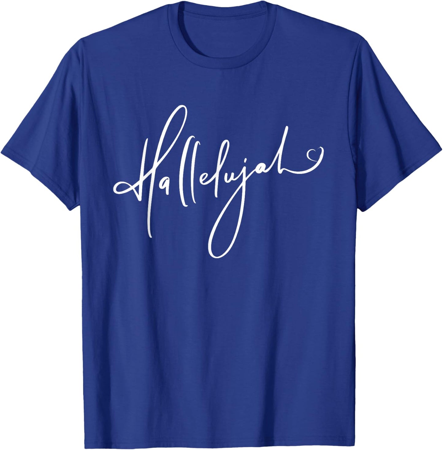 Christian | Hallelujah typography T-Shirt - T-Shirt | Royal