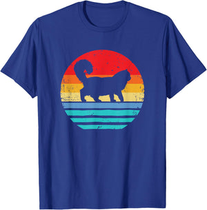 Ragdoll Cat Shirt Women Kids Men Sunset Retro Cat T-Shirt - T-Shirt | Royal