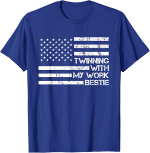 Twinning With My Work Bestie Spirit Week Best Friend Twin T-Shirt - T-Shirt | Royal