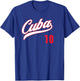 Cuba Baseball Remera Beisbol Cuban Jersey 10 T-Shirt - T-Shirt | Royal