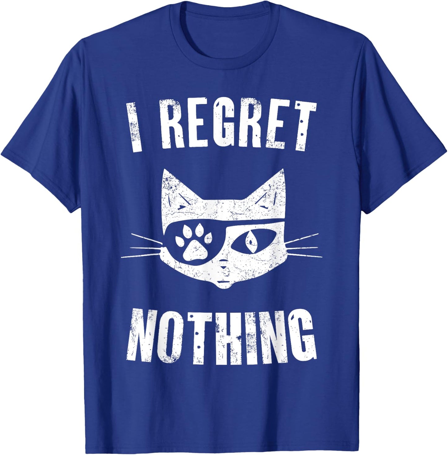 Pirate Cat I Regret Nothing Eye Patch Hook T-Shirt - T-Shirt | Royal
