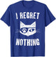 Pirate Cat I Regret Nothing Eye Patch Hook T-Shirt - T-Shirt | Royal