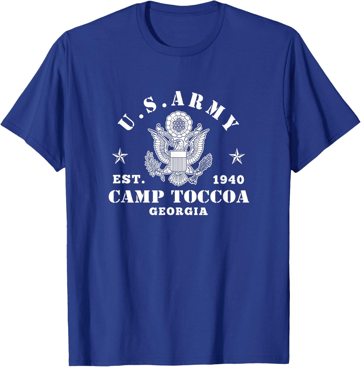 Camp Toccoa At Currahee Us Paratrooper - Camp Toccoa Veteran T-Shirt - T-Shirt | Royal