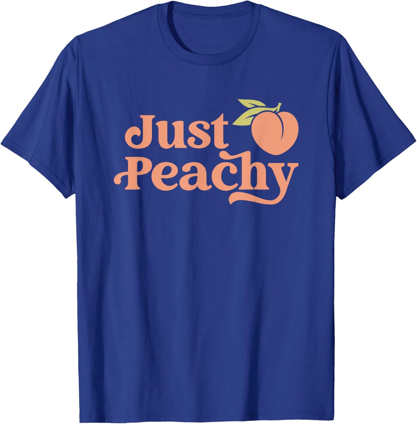 Just Peachy Retro 70s Georgia Peaches Summer Fruit T-Shirt - T-Shirt | Royal