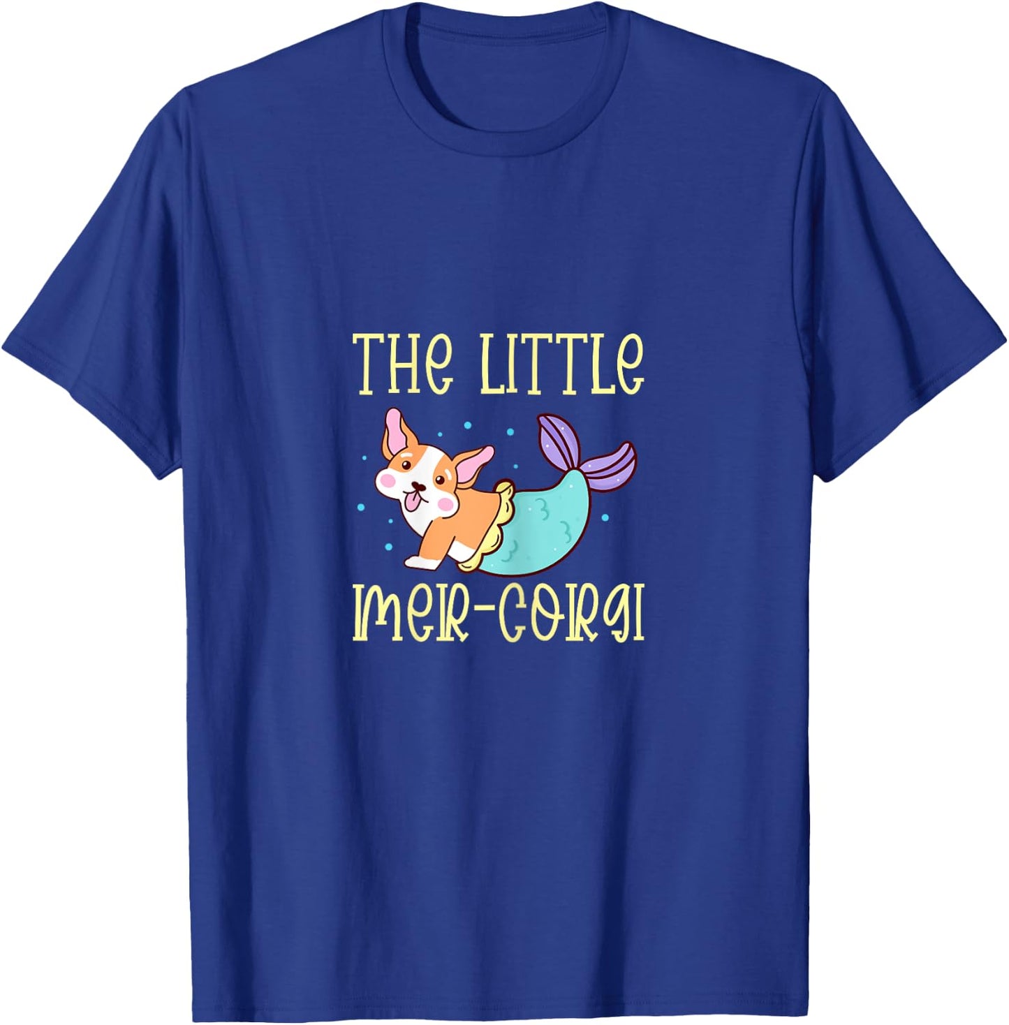 Corgi Mermaid The Little Sea Corgi Dog Lover Kawaii Kids T-Shirt - T-Shirt | Royal
