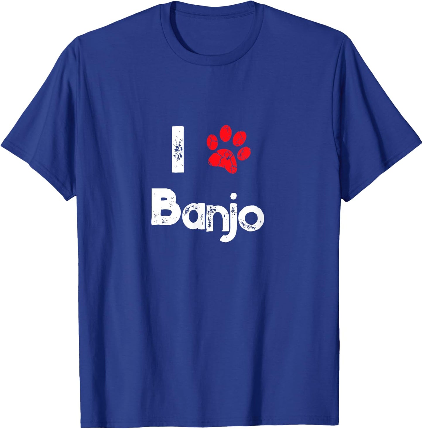 Cute Dog Name Banjo - Pet Puppy Dog Paw Lover Quote Gift T-Shirt - T-Shirt | Royal