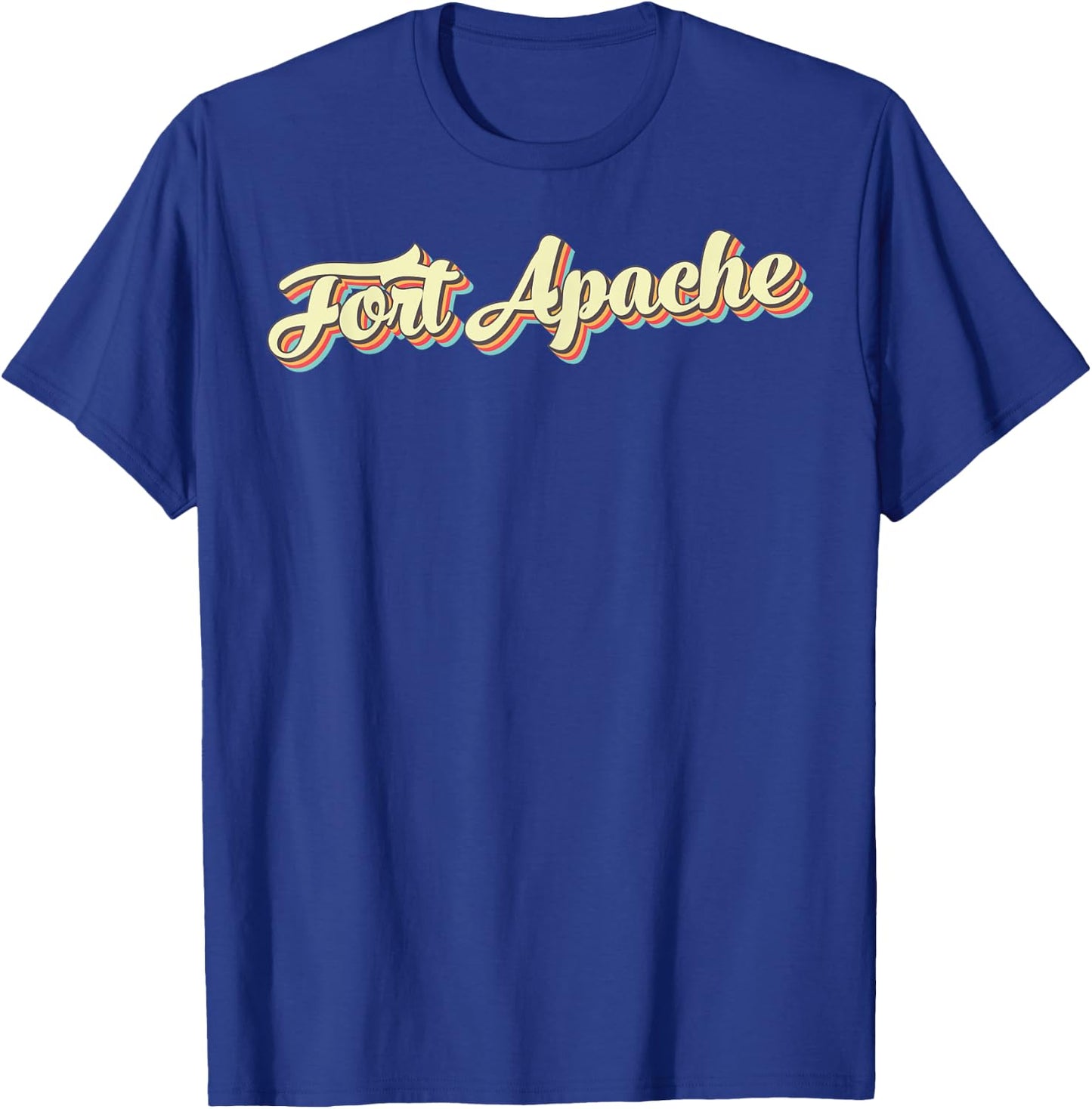 Fort Apache Retro Art Baseball Font Vintage T-Shirt - T-Shirt | Royal