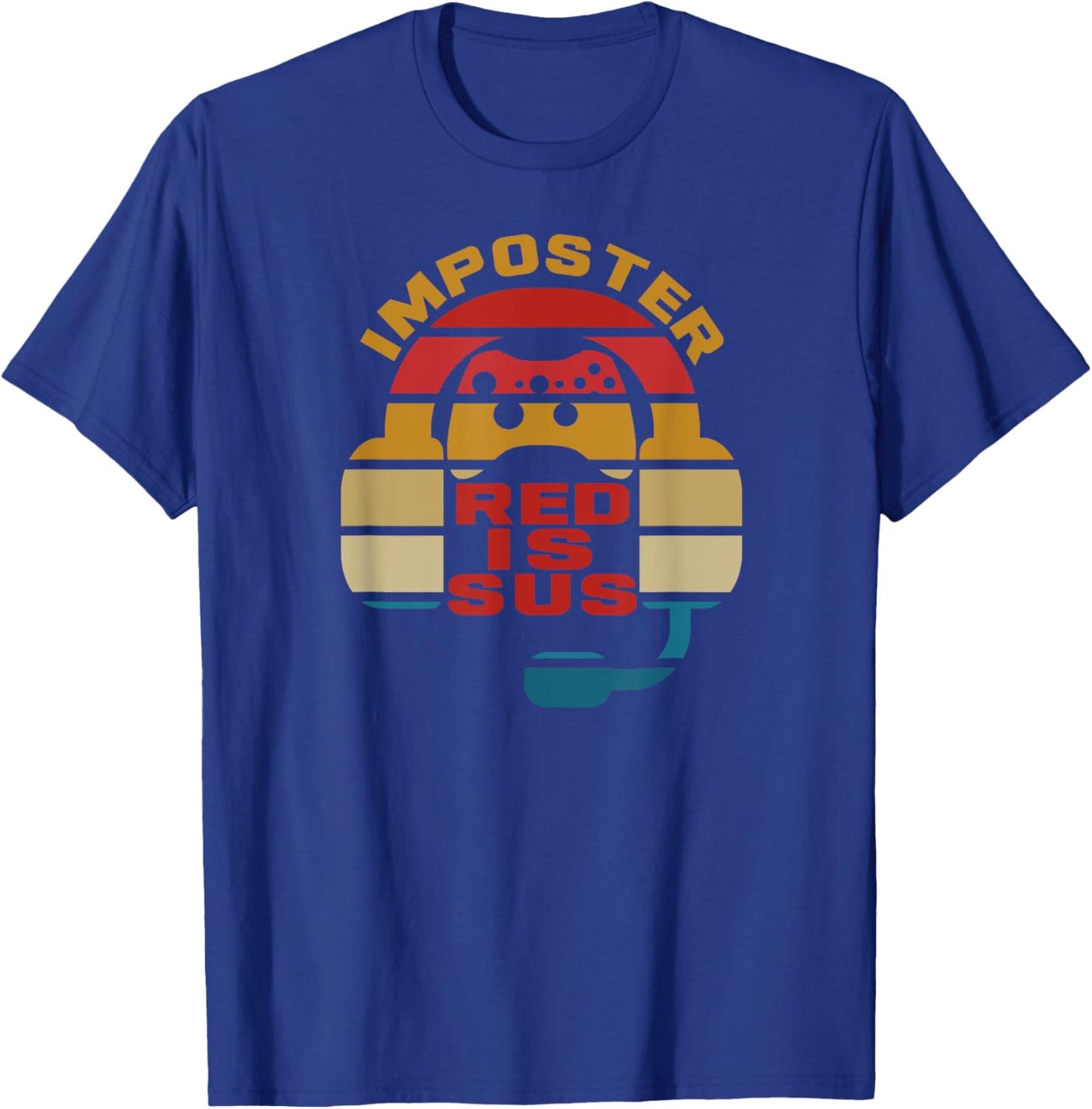 Imposter T Shirt Red Is Sus Gamer Gaming Retro T-Shirt - T-Shirt | Royal