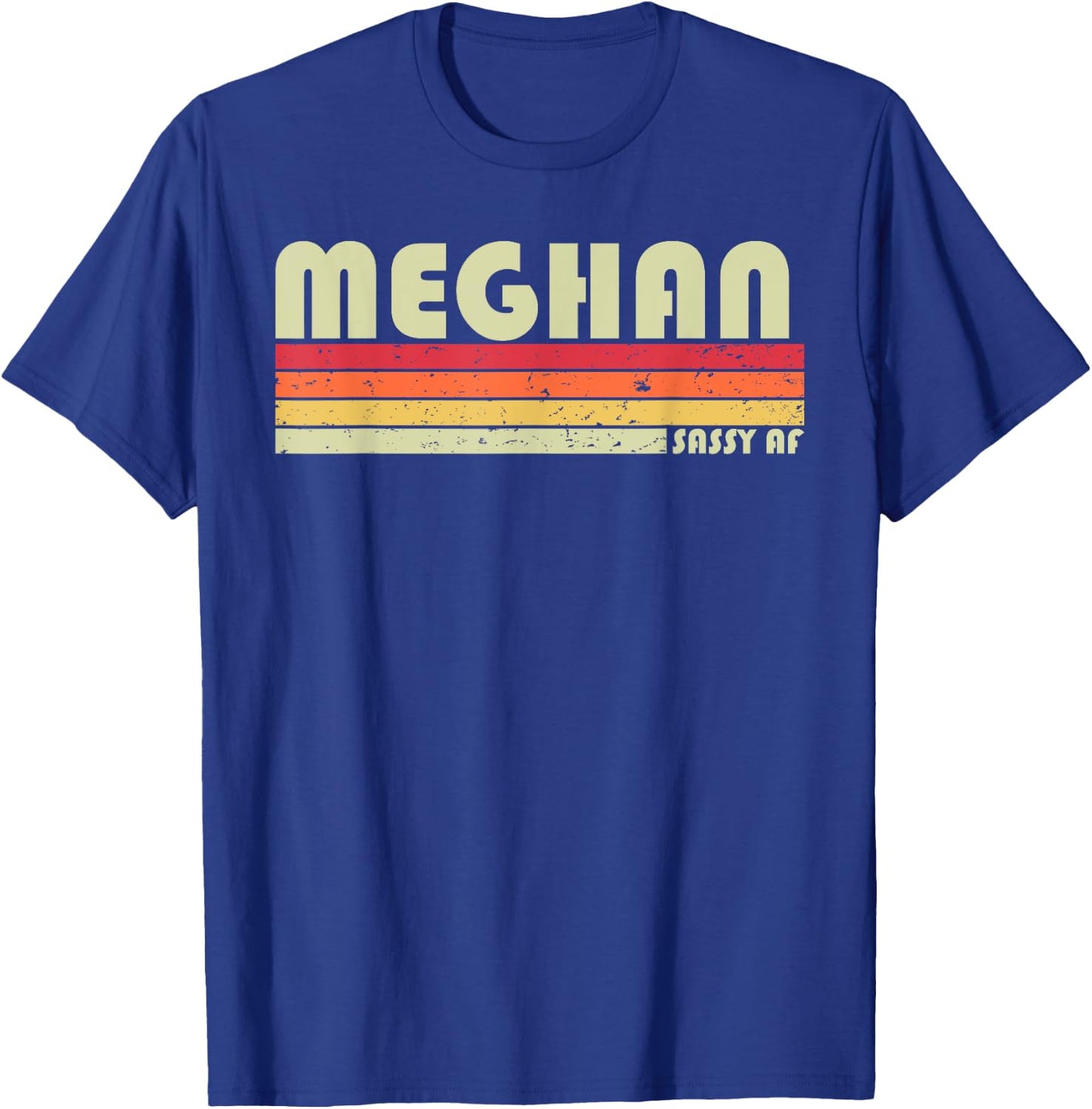 MEGHAN Gift Name Personalized Retro Vintage 80s 90s Birthday T-Shirt - T-Shirt | Royal