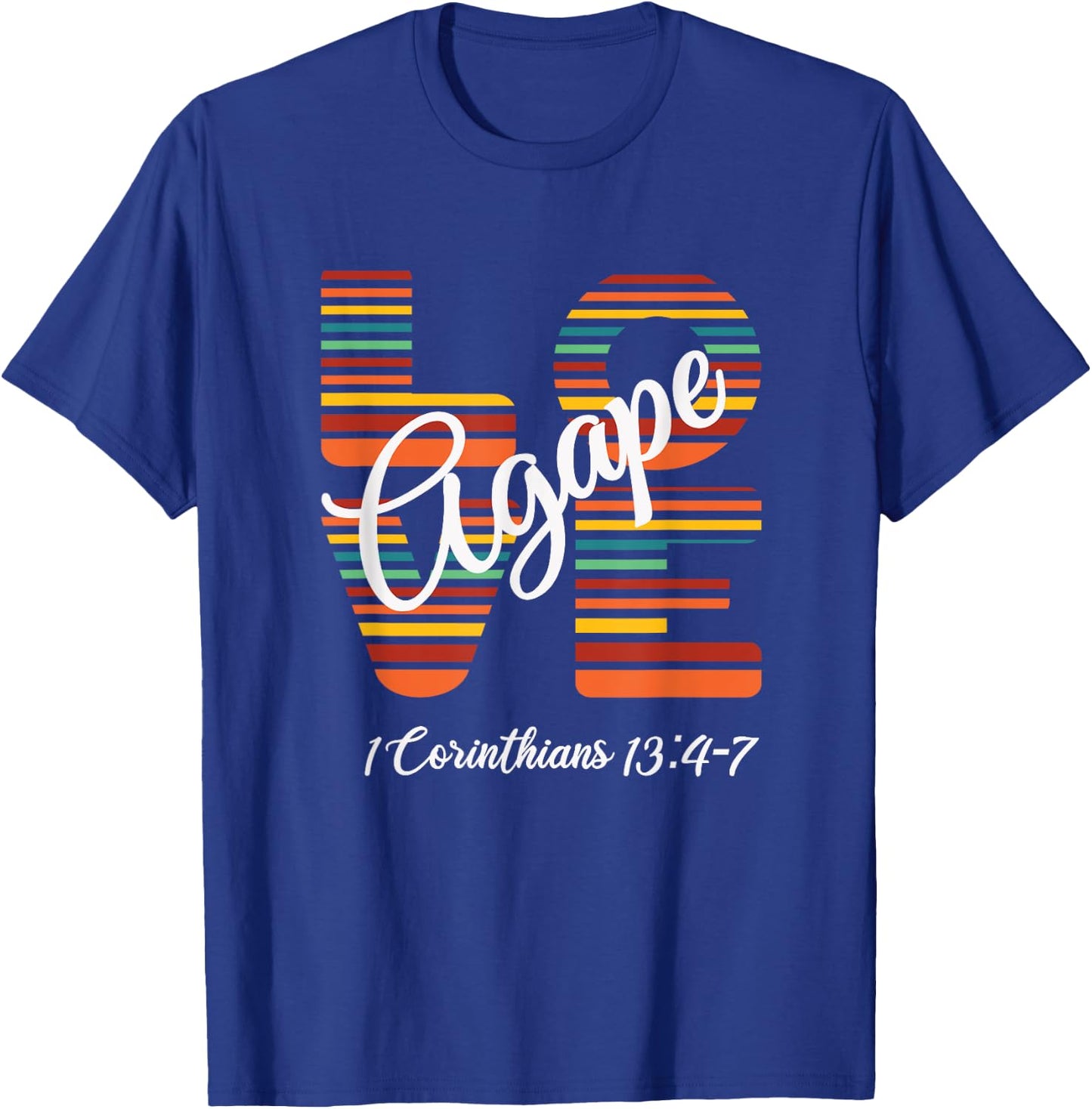 Agape Love Inspirational Christian T-Shirt - T-Shirt | Royal