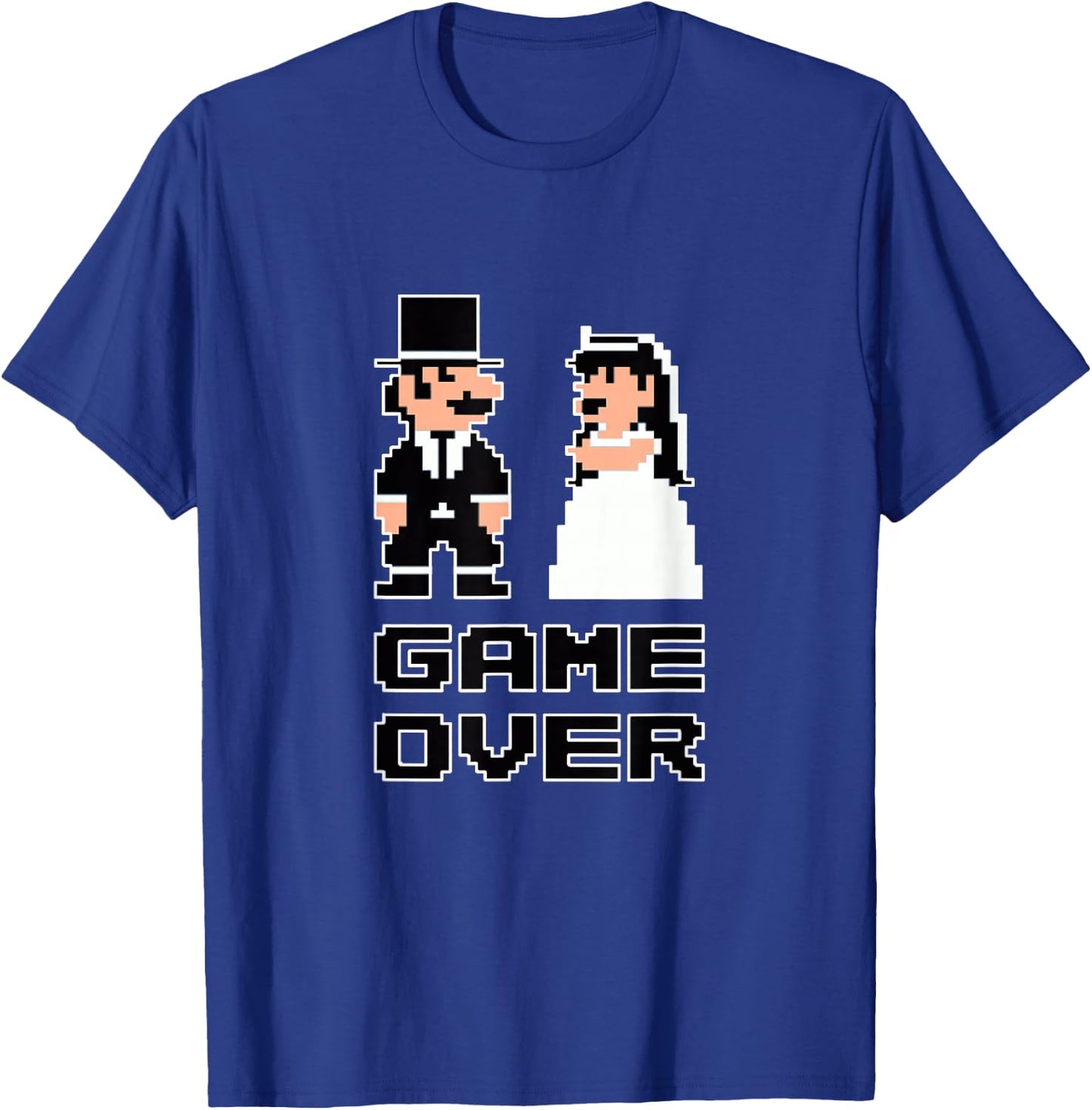 Game Over Bachelor Party Wedding Groomsman Humor Groom Men T-Shirt - T-Shirt | Royal