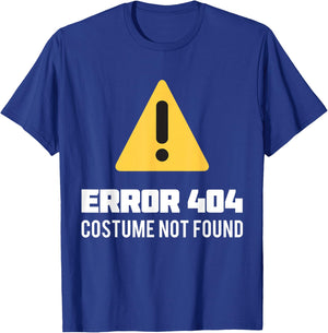 Halloween Geek Nerd Costume Error 404 Not Found T-Shirt - T-Shirt | Royal