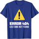 Halloween Geek Nerd Costume Error 404 Not Found T-Shirt - T-Shirt | Royal