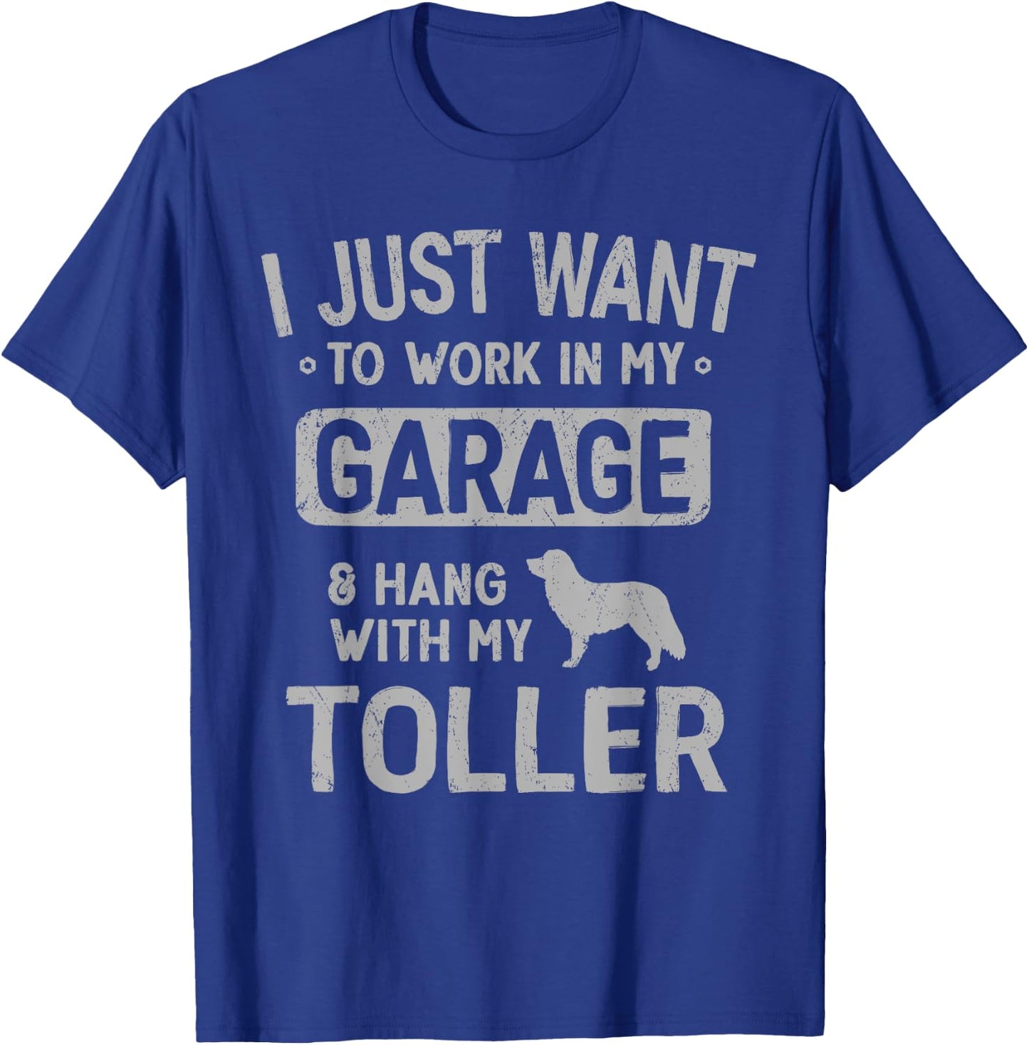 Funny Nova Scotia Duck Tolling Retriever Toller Dad Garage M T-Shirt - T-Shirt | Royal