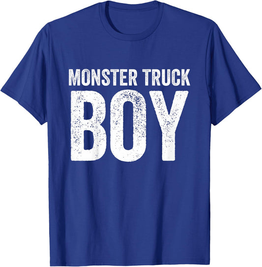 Kids Monster Truck Boy Retro Vintage Child Toddler Monster Truck T-Shirt - T-Shirt | Royal