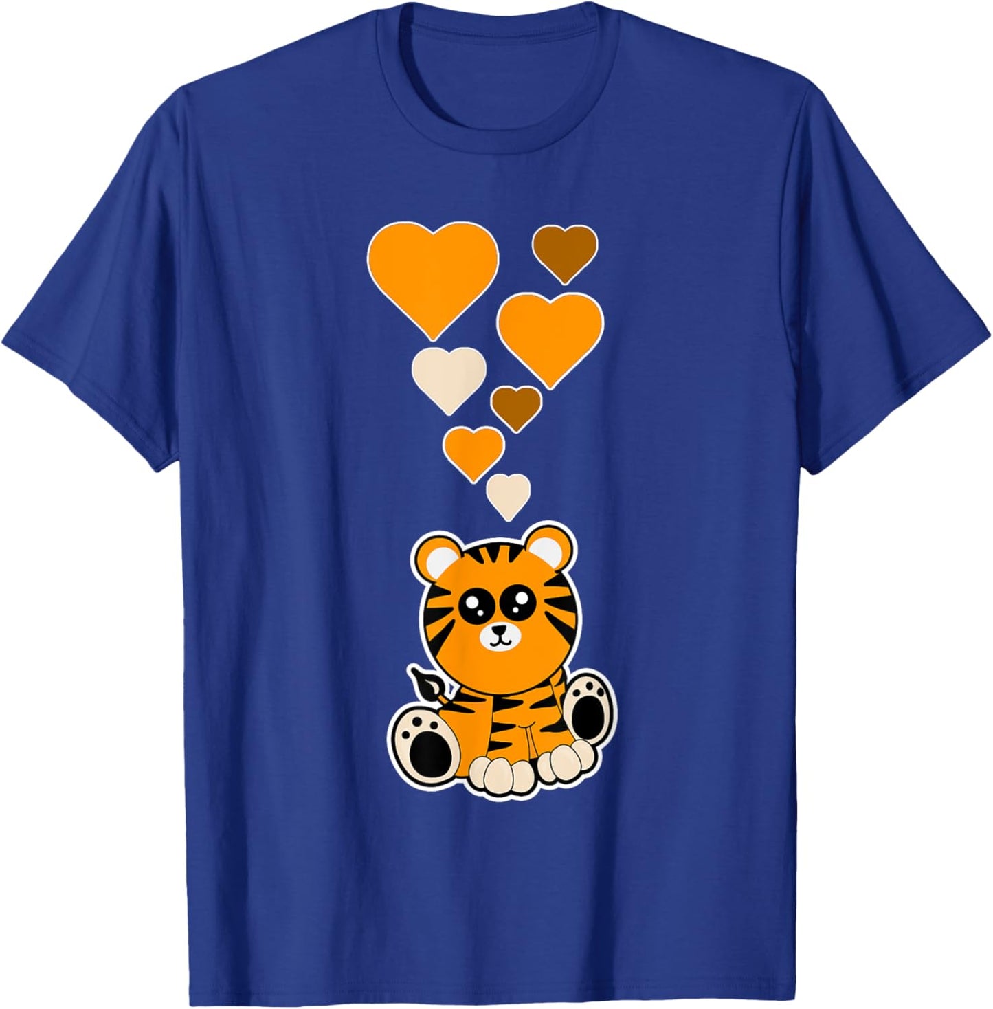 Cute Tiger Hearts - Tiger Lover I Love Tigers T-Shirt - T-Shirt | Royal