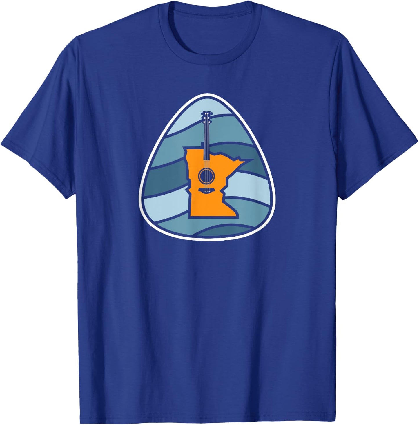 Retro Minnesota Music Acoustic Guitar Rock T-Shirt - T-Shirt | Royal