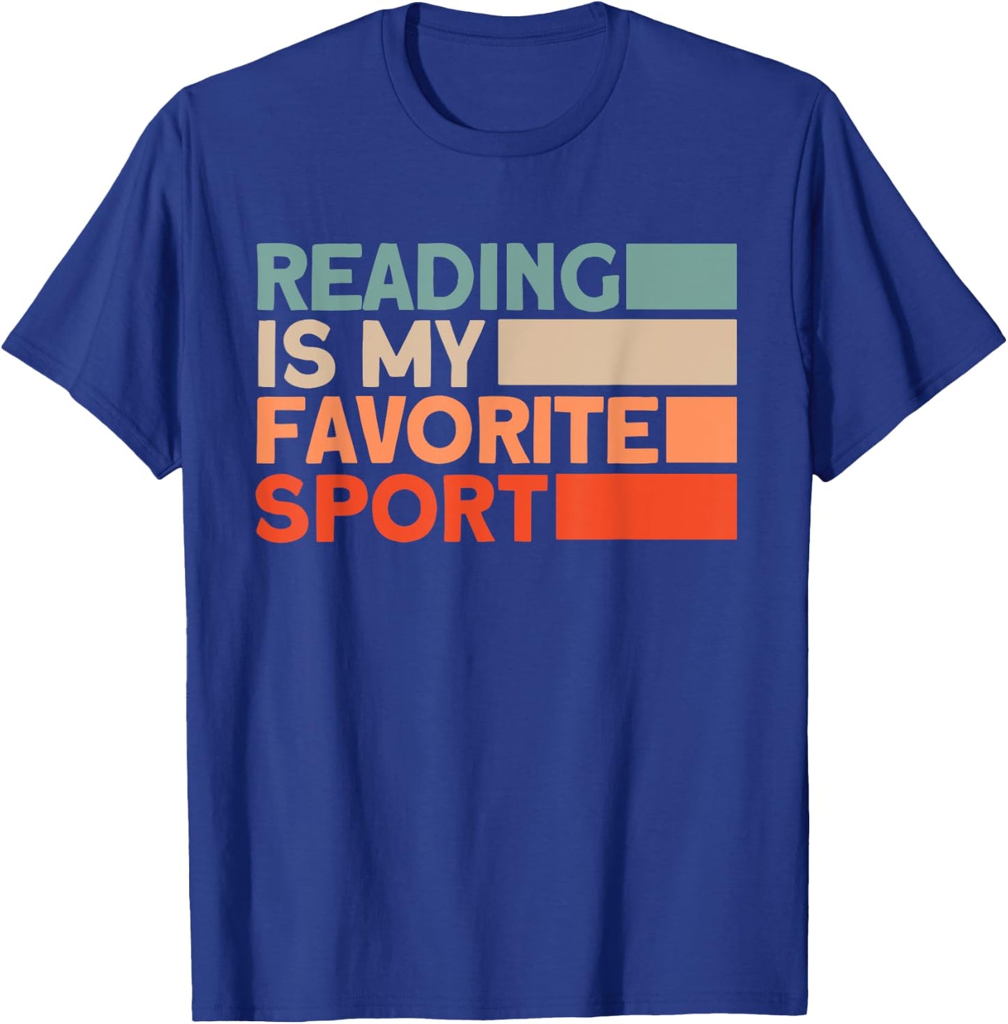 Reading Is My Favorite Sport Bookworm T-Shirt - T-Shirt | Royal
