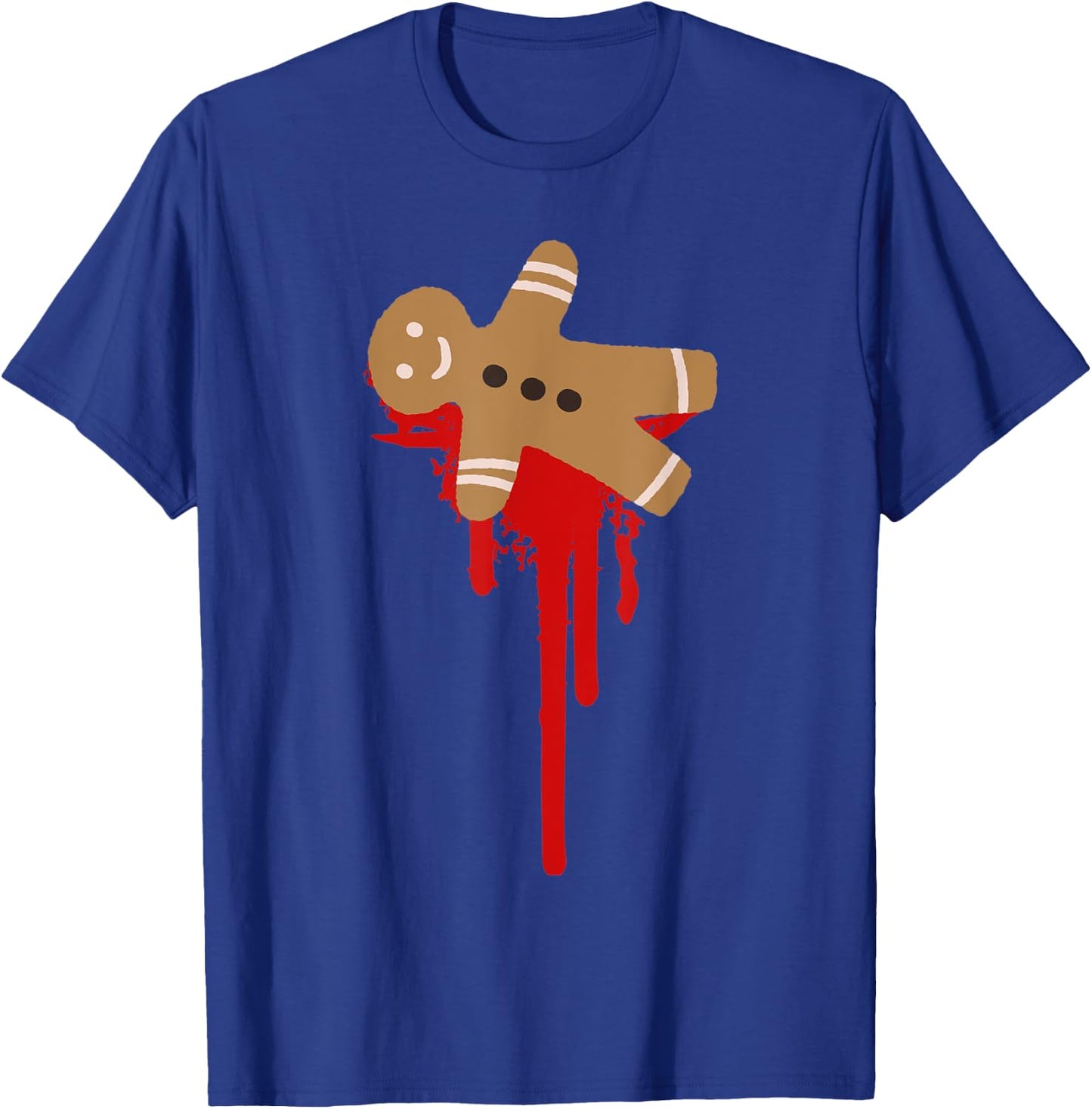 Scary Christmas Funny Gingerbread Man Horror Christmas T-Shirt - T-Shirt | Royal