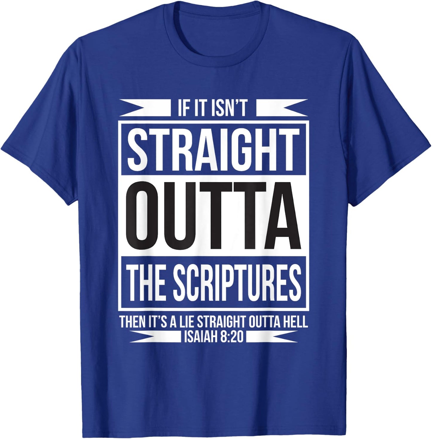 Straight Outta the Ecripturs Christian Believers T-Shirt - T-Shirt | Royal