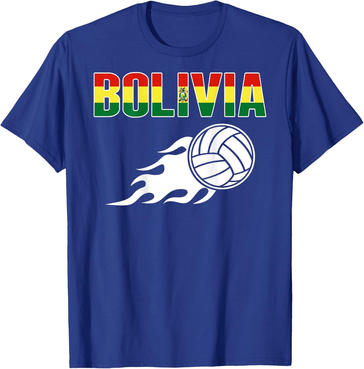 Bolivia Volleyball Fans Jersey - Bolivian Flag Sport Lovers T-Shirt - T-Shirt | Royal