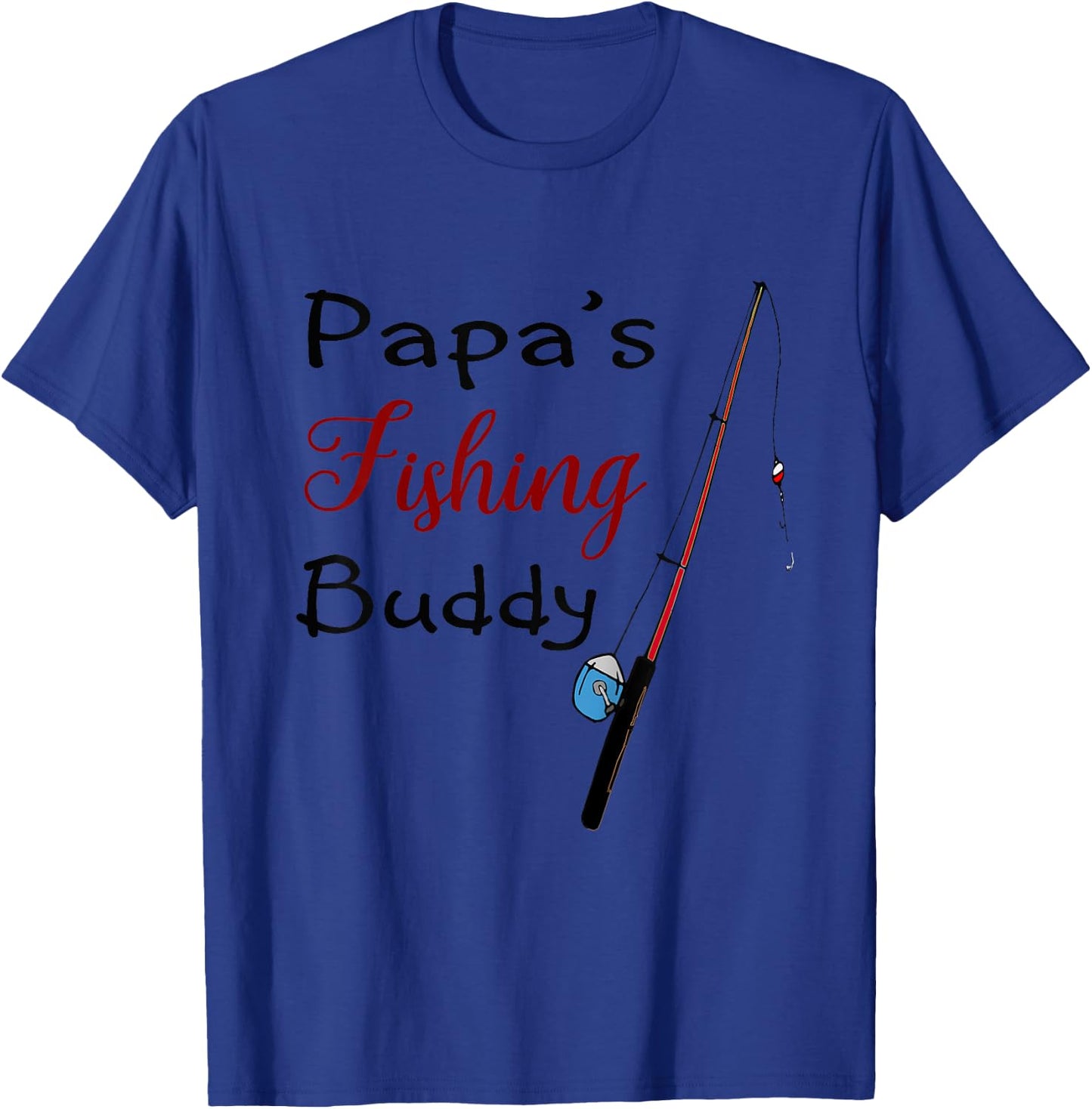 Papa's Fishing Buddy Kid Grand Child's T-Shirt - T-Shirt | Royal