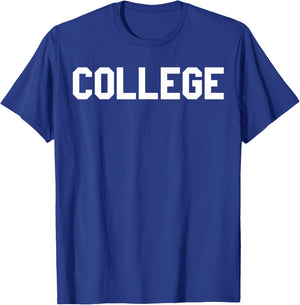 Animal House College Large Typography Graphic T-Shirt - T-Shirt | Royal