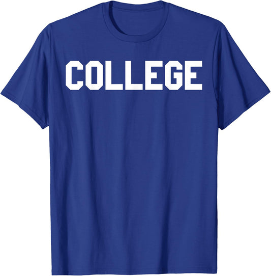 Animal House College Large Typography Graphic T-Shirt - T-Shirt | Royal