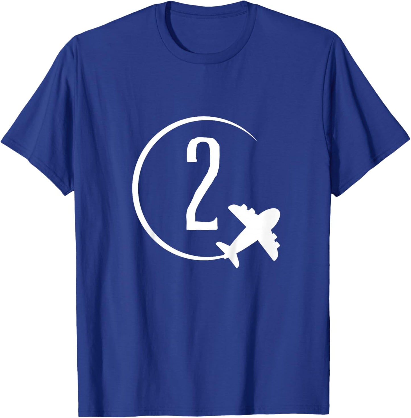 Kids Two year old boy Airplane Shirt. Fun Boy 2nd birthday T-Shirt - T-Shirt | Royal