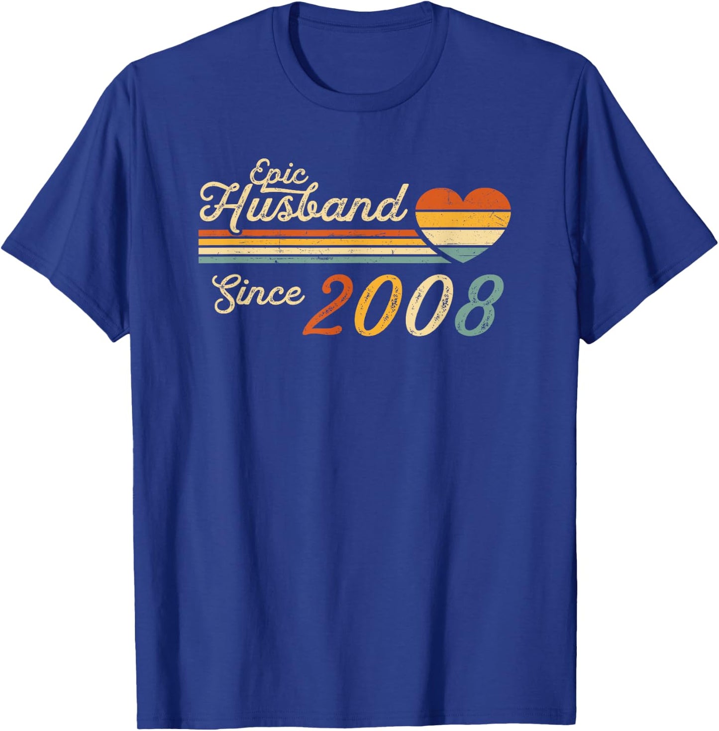 17th wedding anniversary - Epic Husband Since 2008 17 years T-Shirt - T-Shirt | Royal