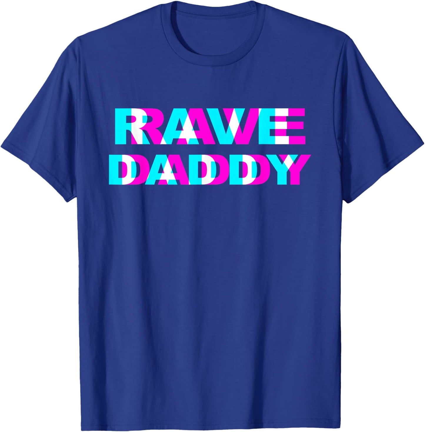 Rave Daddy EDM Music Festival Father Optical Illusion Trippy Small T-Shirt - T-Shirt | Royal