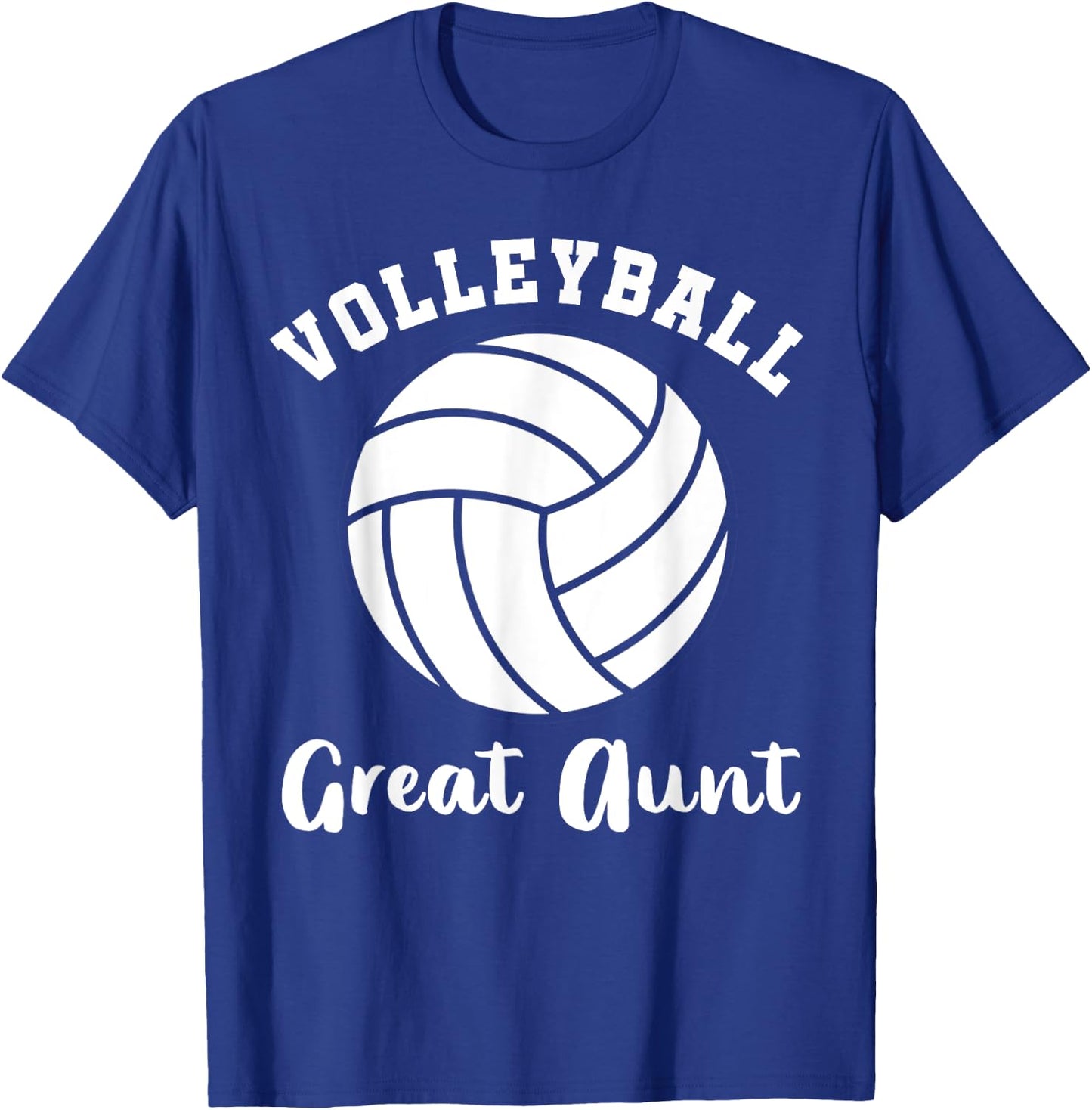 Volleyball Great Aunt Matching Family Volleyball Team T-Shirt - T-Shirt | Royal