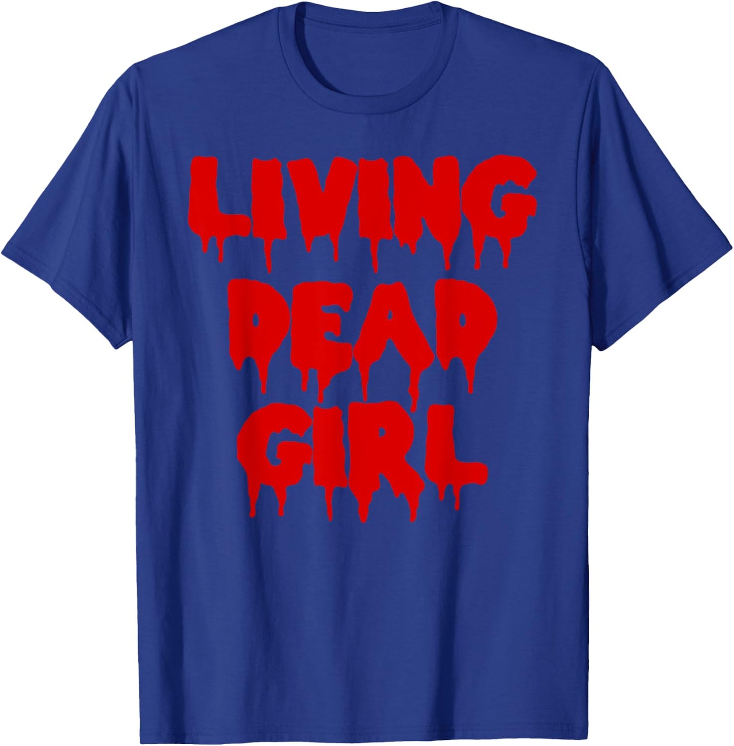 Dripping Blood Halloween Zombie Movie Living Dead Girl T-Shirt - T-Shirt | Royal