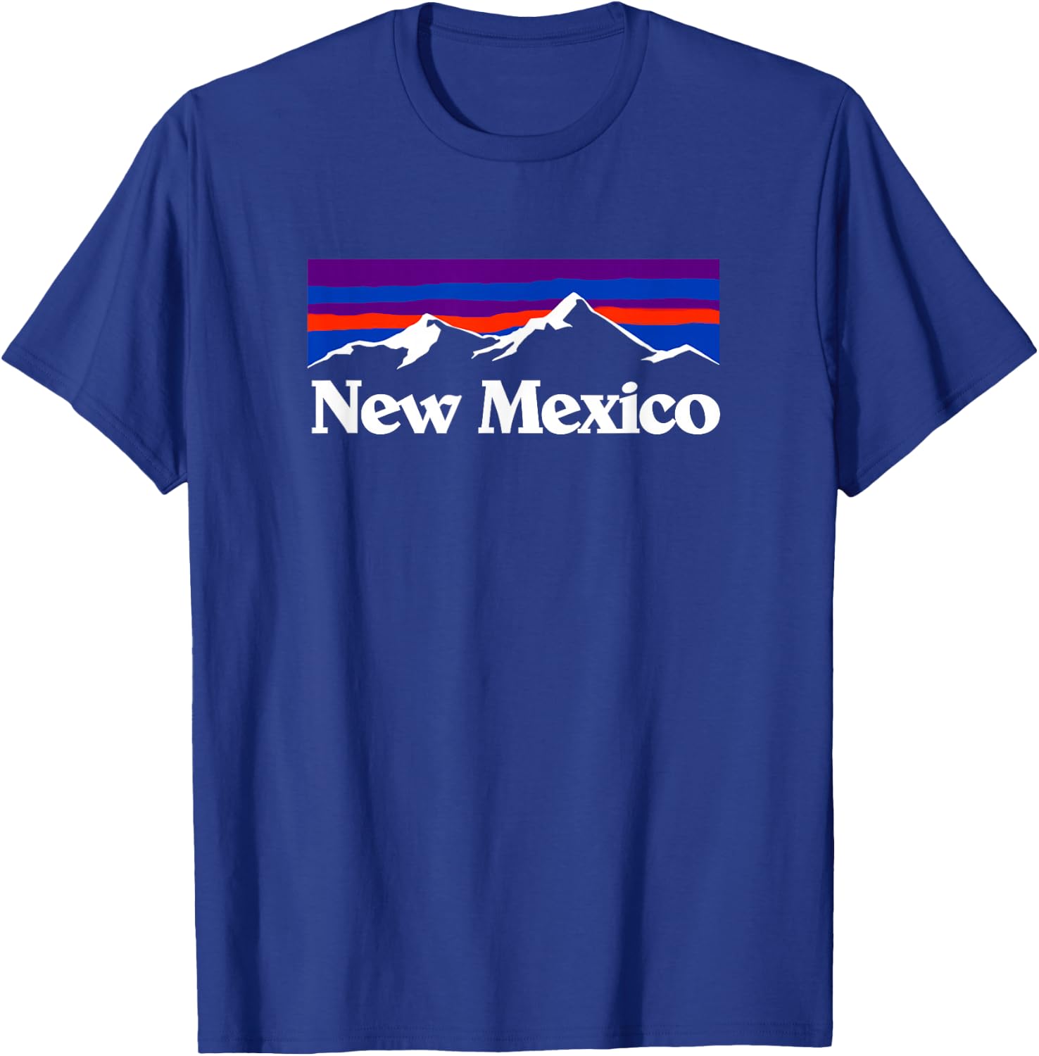New Mexico State Retro Vintage Outdoors & NM Mountains T-Shirt - T-Shirt | Royal