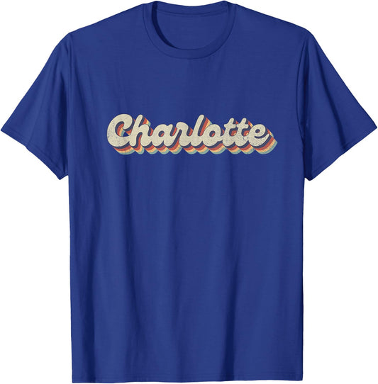 70's 80's USA City - Vintage Charlotte T-Shirt - T-Shirt | Royal
