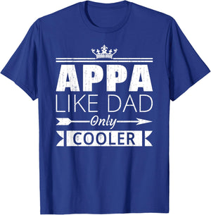 Appa Cooler Funny Korean Dad Father's Day Quote T-Shirt - T-Shirt | Royal
