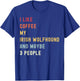 Funny Irish Wolfhound Retro Dog And Coffee Lover Women T-Shirt - T-Shirt | Royal