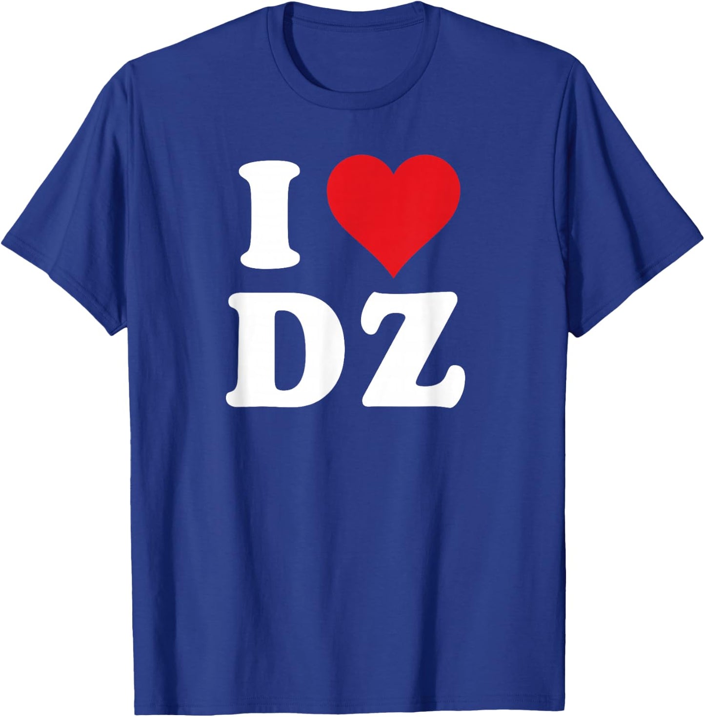 I Heart DZ Initials I Love D.Z. First And Last Name D Z T-Shirt - T-Shirt | Royal