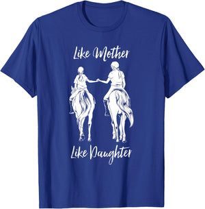 Horse Riding - Mom and Daughter T-Shirt - T-Shirt | Royal