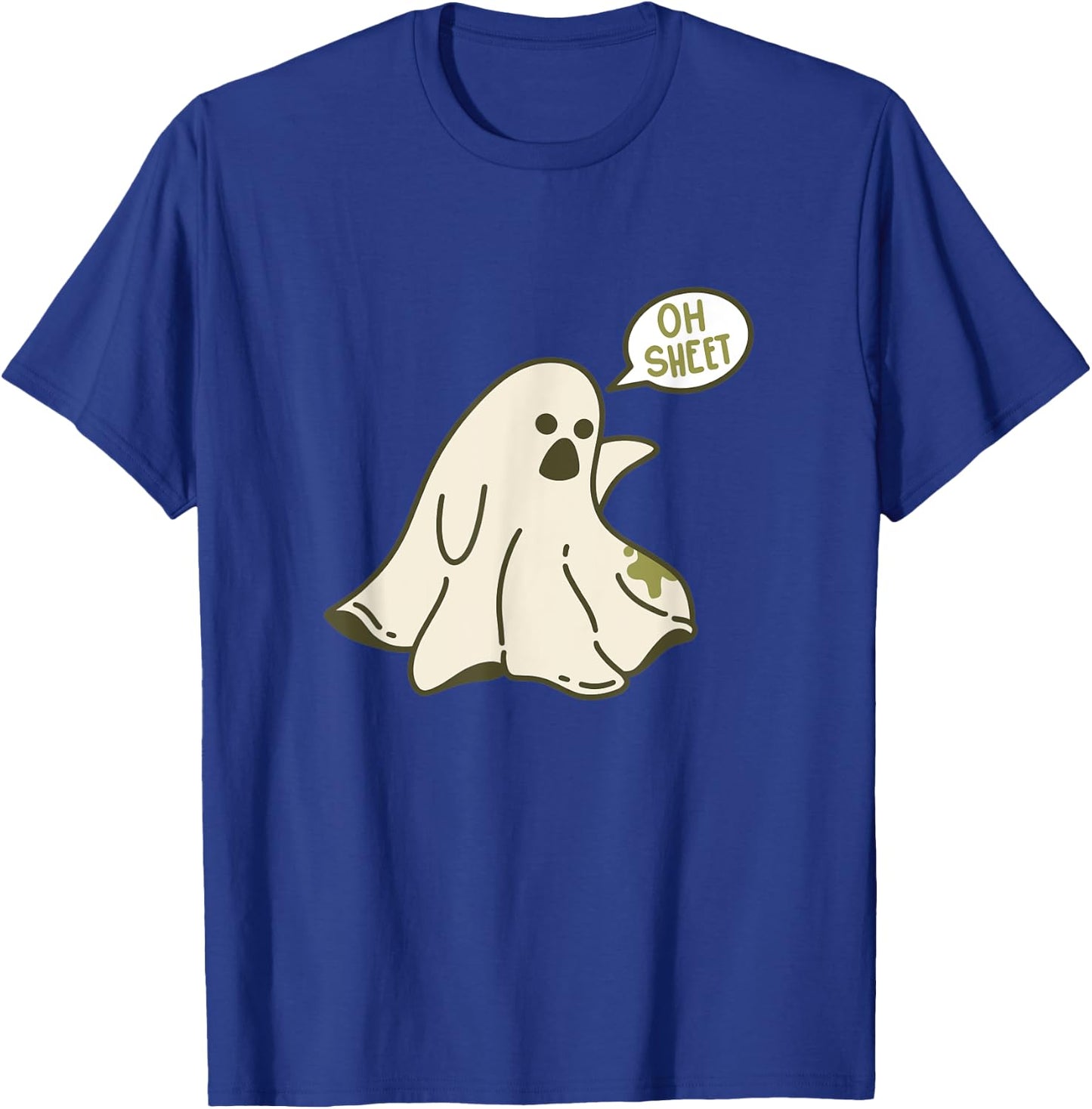Oh Sheet, Ghost of Halloween Costume Fun T-Shirt - T-Shirt | Royal