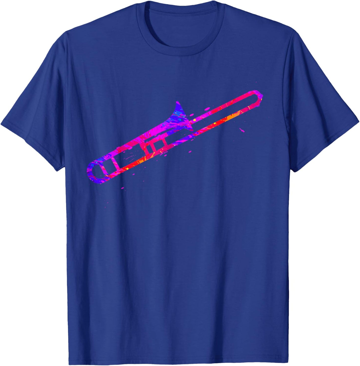 Trombone Brass Instrument Trombonist Jazz Music T-Shirt - T-Shirt | Royal