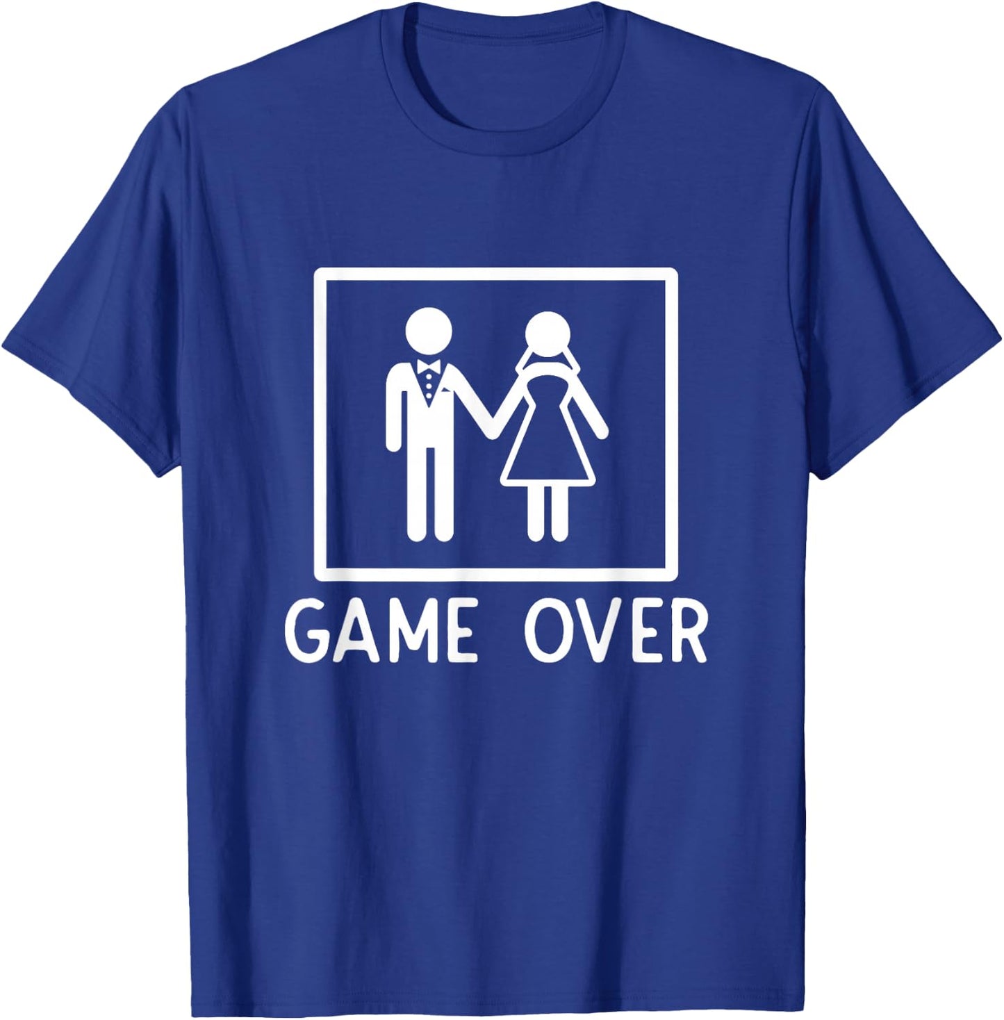 Game Over Funny Wedding Gift - Bachelor Party T-Shirt - T-Shirt | Royal